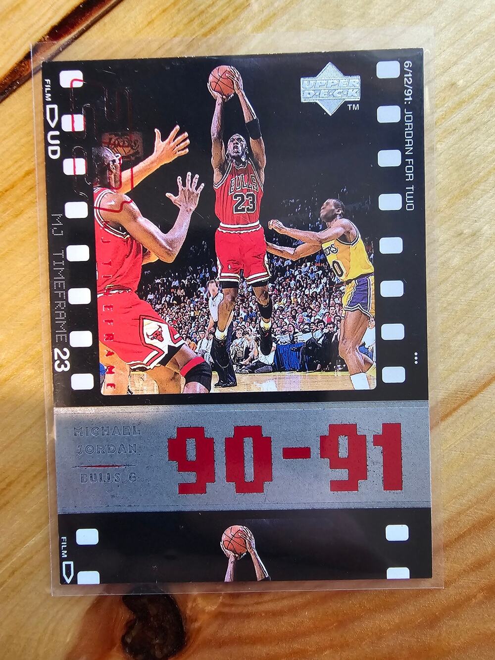 Michael Jordan 1998 Upper Deck Timeframe #47 - Bulls - 90-91 6/12/91 - NBA